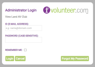 login page