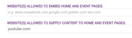 embedding ivolunteer.com home and event pages in other websites; embedding videos and other content in ivolunteer.com rich text fields